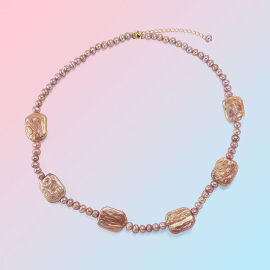 Pink Baroque Necklace